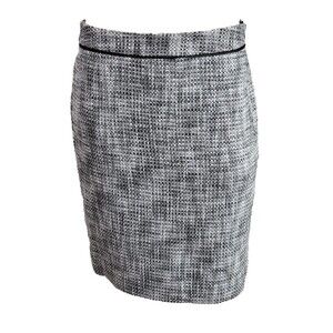 Women's 4 White House Black Market WHBM Tweed Pencil Straight‎ Career Skirt NEW